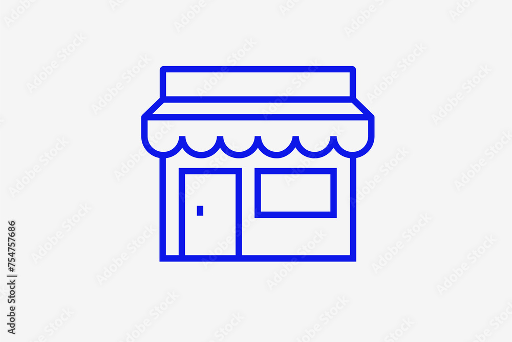 store illustration in line style design. Vector illustration. store illustration in line style design. Vector illustration.