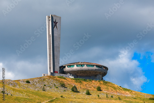 Buzludzha Monument in Bulgaria, the communist landmark in the balcanic area