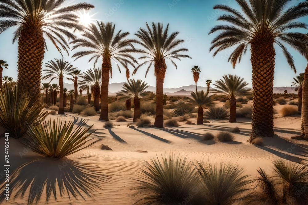 Fototapeta premium palm trees on the beach