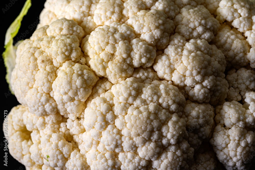 close-up photo of cabbage, branched inflorescence in middle of rosette of leaves, called cauliflower in botany close-up photo of cabbage, branched inflorescence in middle of rosette of leaves, called cauliflower in botany