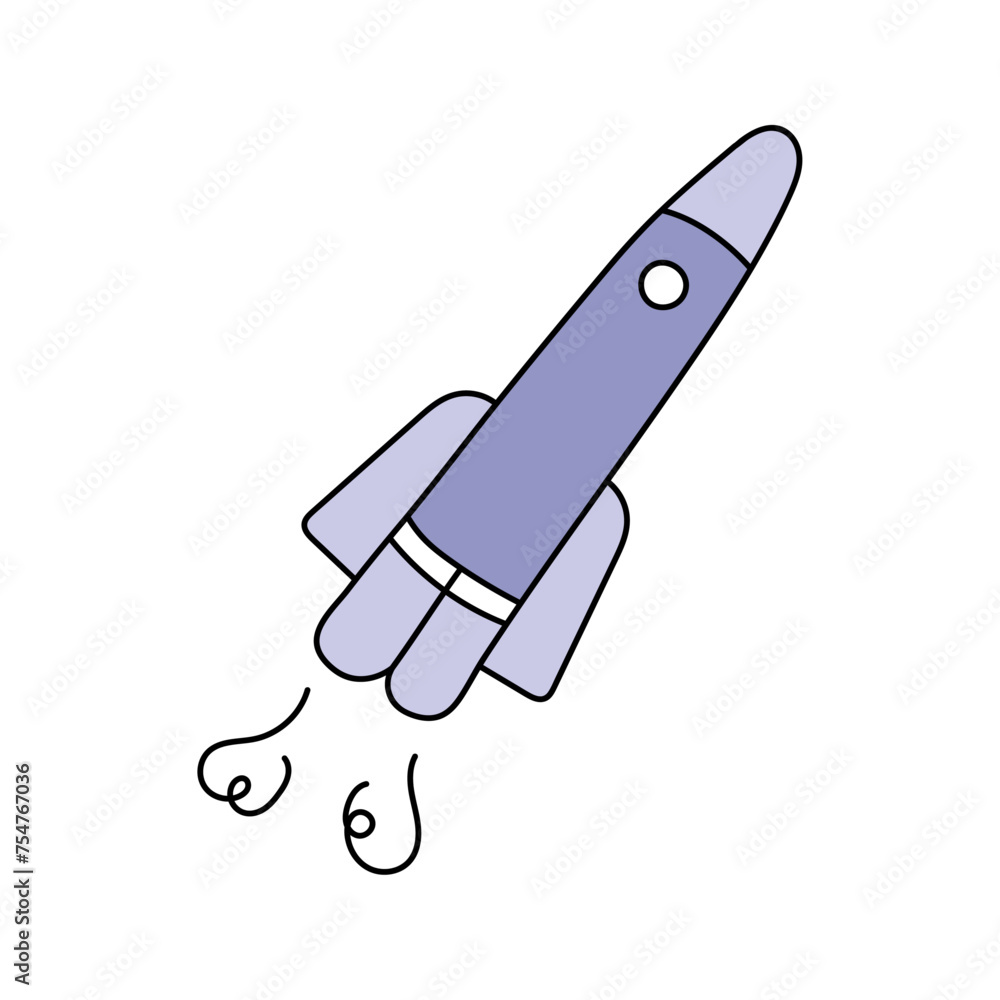 Rocket. Vector illustration, isolated on white background Rocket. Vector illustration, isolated on white background