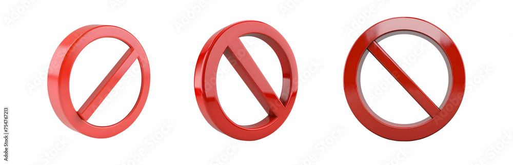 3d render No sign icons, not allowed forbidden sign, Ban Sign 3d render No sign icons, not allowed forbidden sign, Ban Sign