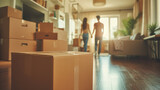 couple moves into a new apartment