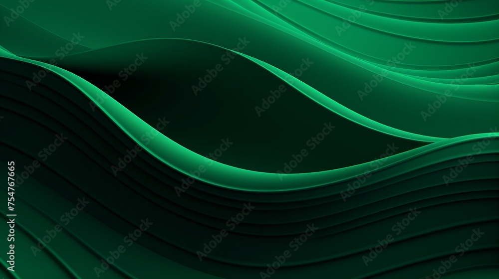 Green strip waves cascade across a horizontal black background, adding depth and movement to the abstract texture. Green strip waves cascade across a horizontal black background, adding depth and movement to the abstract texture.