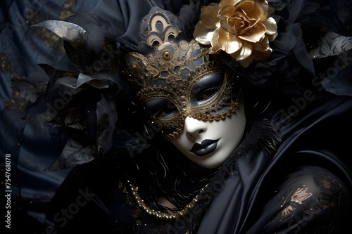 Masquerade Madness Venetian Masks and Dark Roman photo