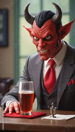 Devil businessman ilustration