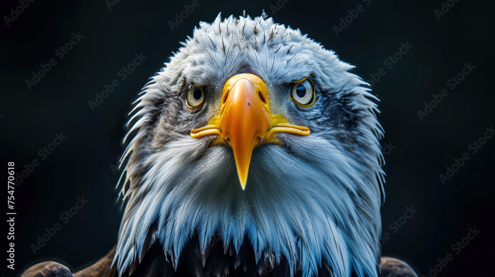 Portrait of a bald eagle in natural outdoor light Portrait of a bald eagle in natural outdoor light