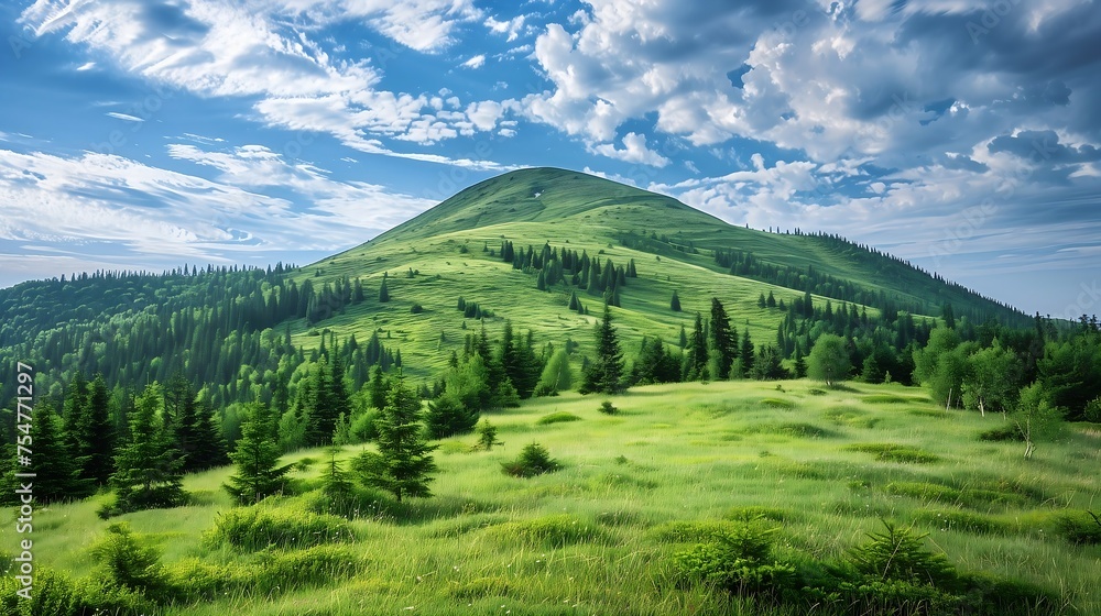 Obraz premium background summer mountains landscape