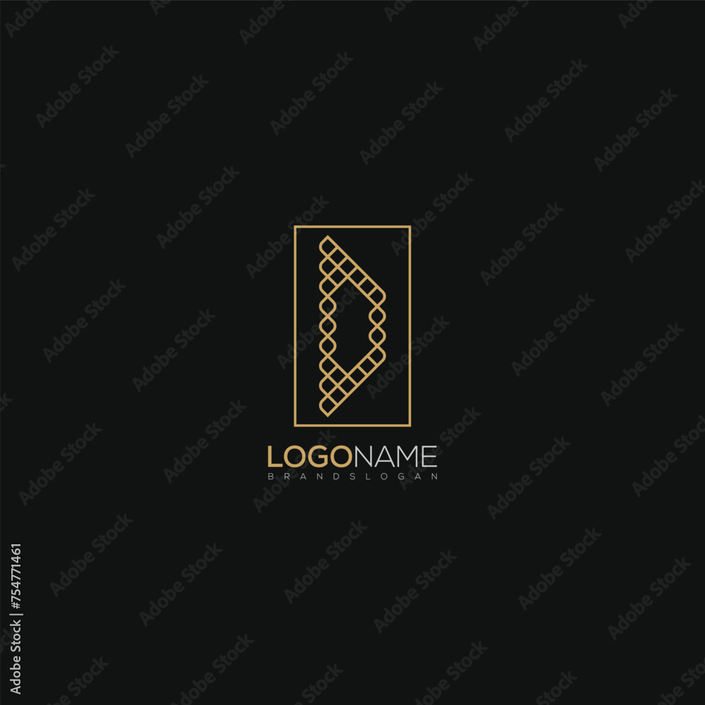 Simple colourful letter d logo template vector set Simple colourful letter d logo template vector set