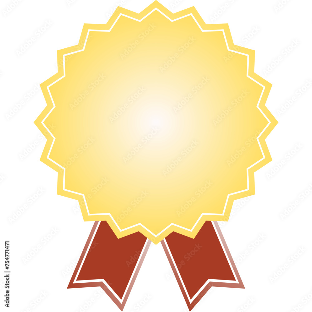 gold medal and silver medal with gradient color and red ribbon gold medal and silver medal with gradient color and red ribbon