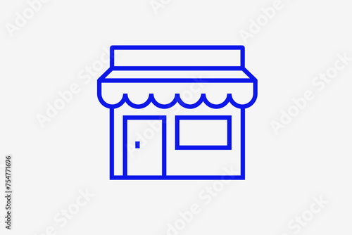 store illustration in line style design. Vector illustration.