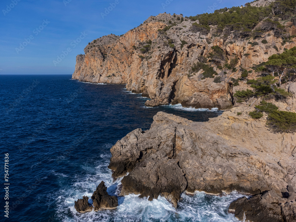 Naklejka premium Alconàsser , Urbanization of Béns d'Avall Soller,, Majorca, Balearic Islands, Spain