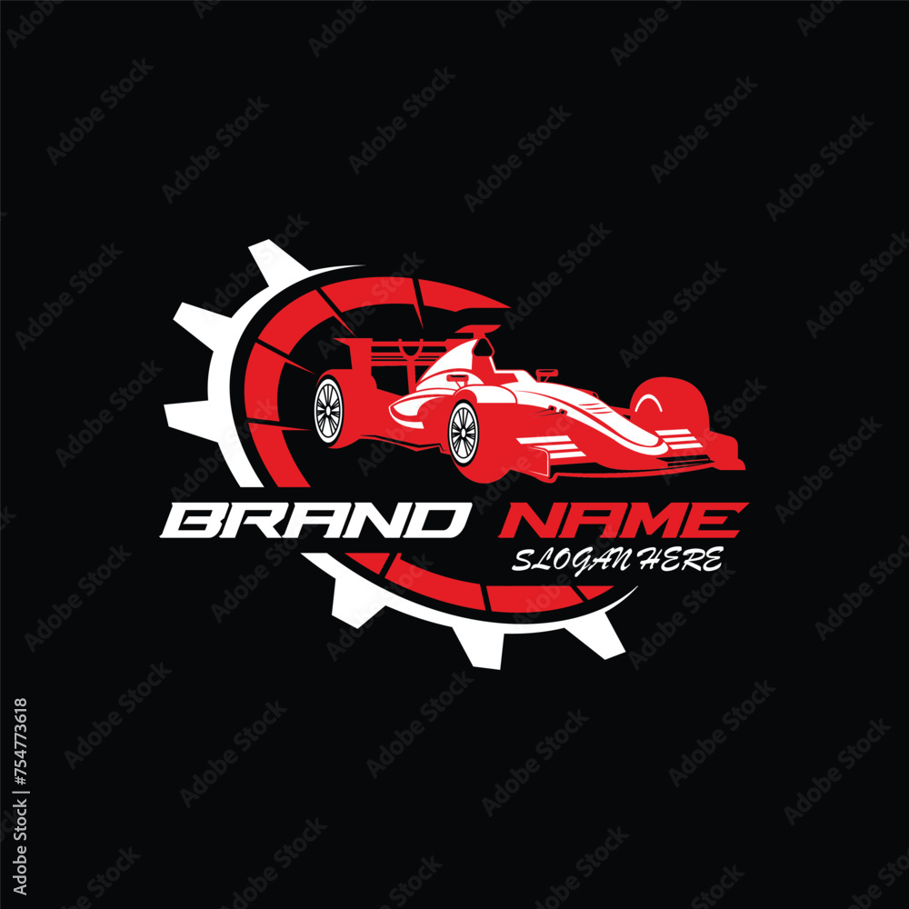 racing car, sport car logo template, perfect logo for business related ...