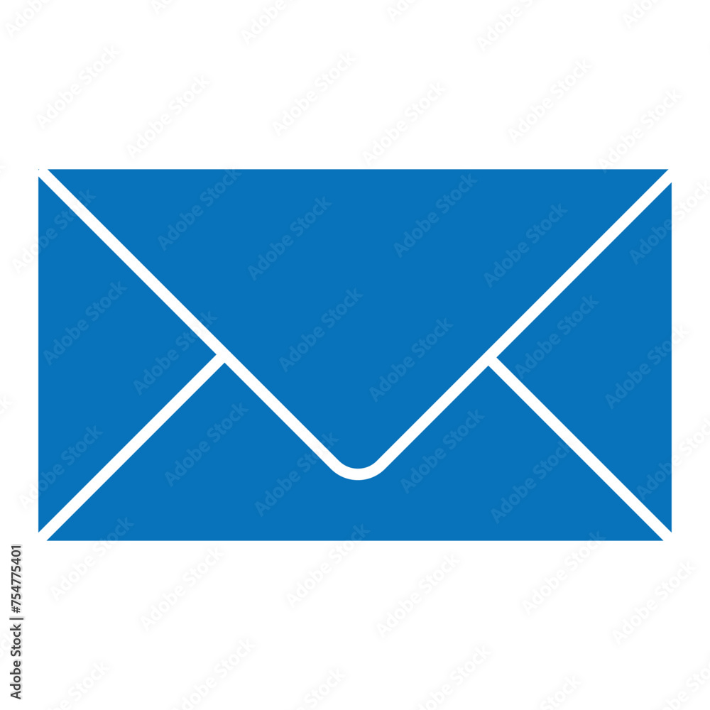 Sharp edge message blue-colored icon Sharp edge message blue-colored icon