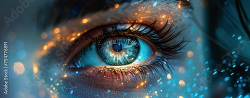 Close Up of a Persons Blue Eye