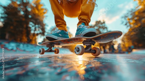Person Skateboarding Down Street