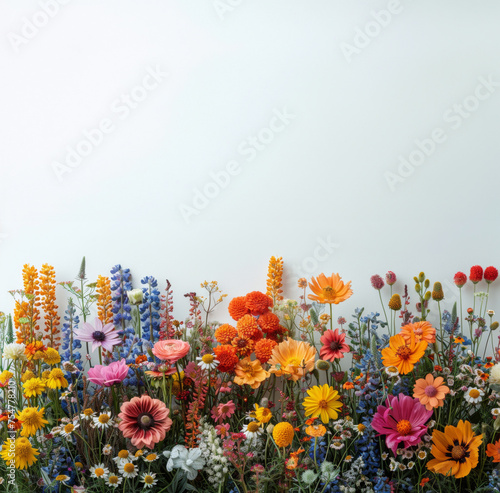 Assorted Flowers Arranged Neatly on a Table