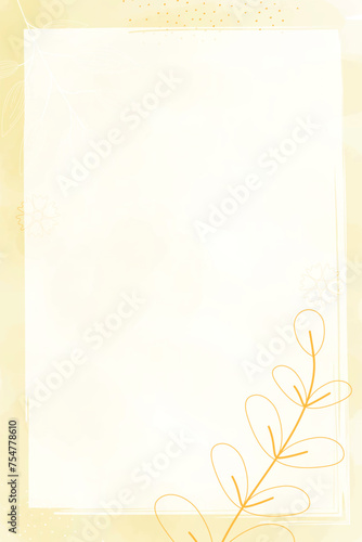 Watercolor light spring abstract vertical template, digital painting. Hand painted abstract watercolor background with flowers and leaves, vector illustration