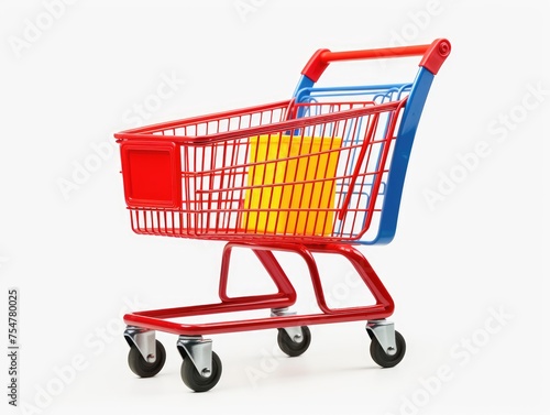 shopping cart isolated on white