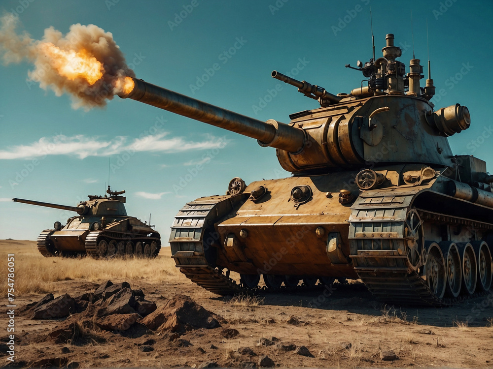 Fototapeta premium steampunk tanks
