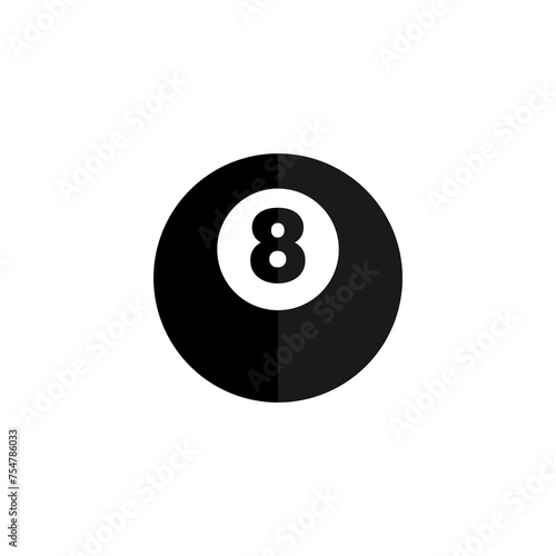 Pool Billiard Png Icon Flat Design Style Sport and Exercise Symbol Transparent Background. Simple Web and Mobile Illustration.