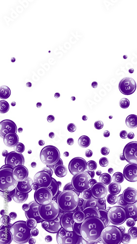 Vitamin D3 round capsules.