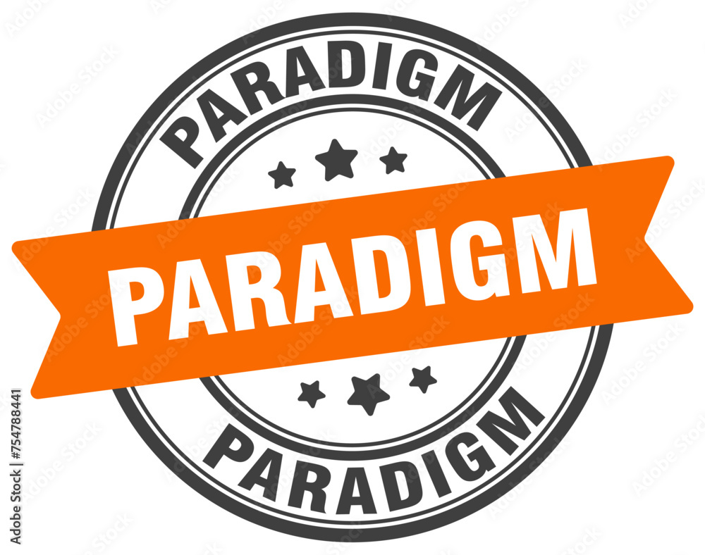 paradigm stamp. paradigm label on transparent background. round sign paradigm stamp. paradigm label on transparent background. round sign