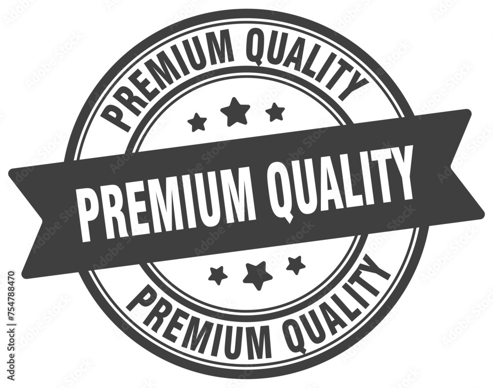 premium quality stamp. premium quality label on transparent background. round sign