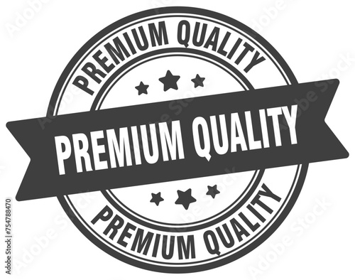 premium quality stamp. premium quality label on transparent background. round sign