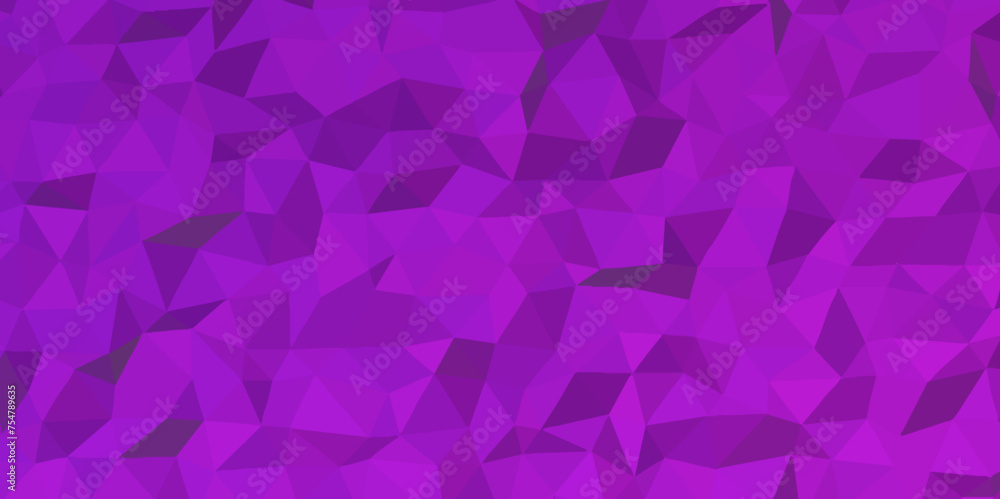 Fototapeta premium Abstract purple and gray seamless geometric low polygon pattern .geometric wall tile polygonal pattern design .abstract vector illustration ,business design template.