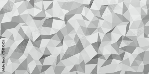 Abstract white and gray seamless geometric low polygon pattern .geometric wall tile polygonal pattern design .abstract vector illustration ,business design template.
