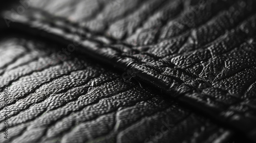 Luxurious Leather: Macro Wallet Texture. Generative AI