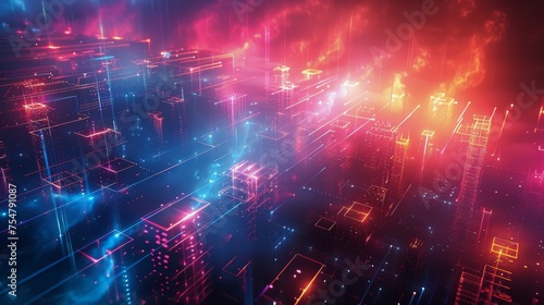 Abstract Background With Bright Lights and Blurs