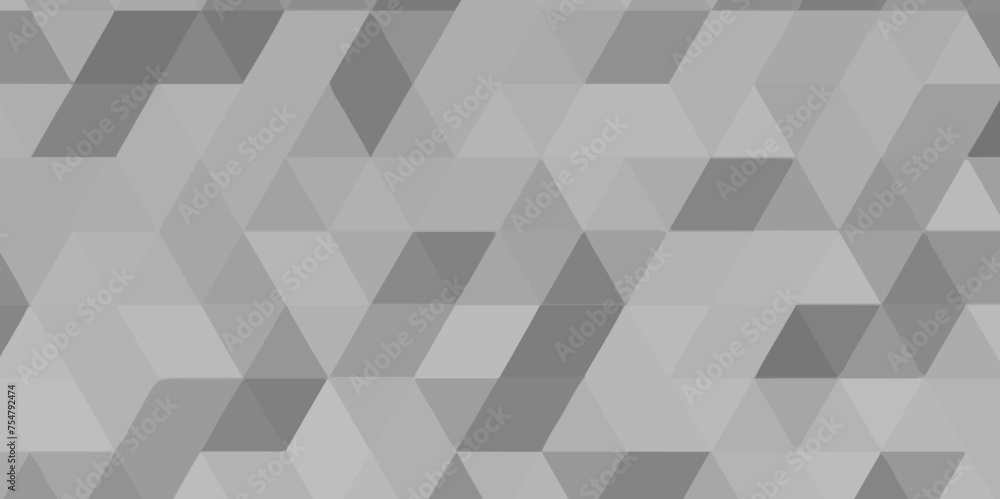 Obraz premium Abstract gray seamless geometric low polygon pattern .geometric wall tile polygonal pattern design .abstract small mosaic tringles vector illustration ,business design template .