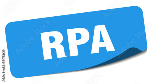 rpa sticker. rpa label