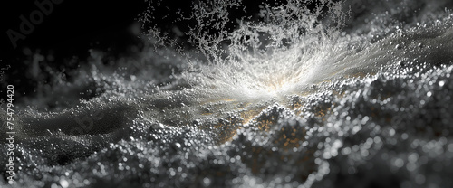 A blurry image of water with a splash of light © SynchR