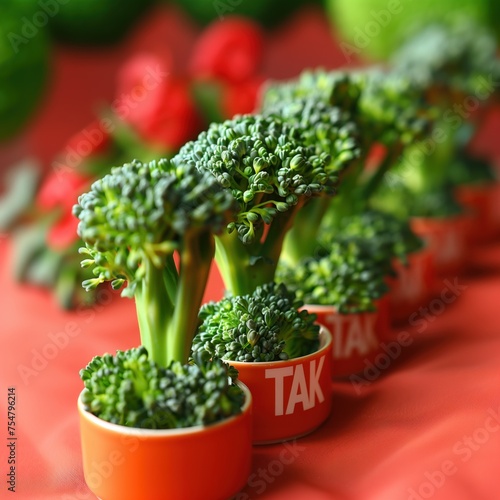 Tak, brokuły! Brokuły i słowo TAK. Napis tak. Znak od warzyw i napis TAK i oczekuje, że go odwzajemnisz. Powiedz "tak" warzywom i zieleninie. Brokuły nie dadzą ci złej rady!.