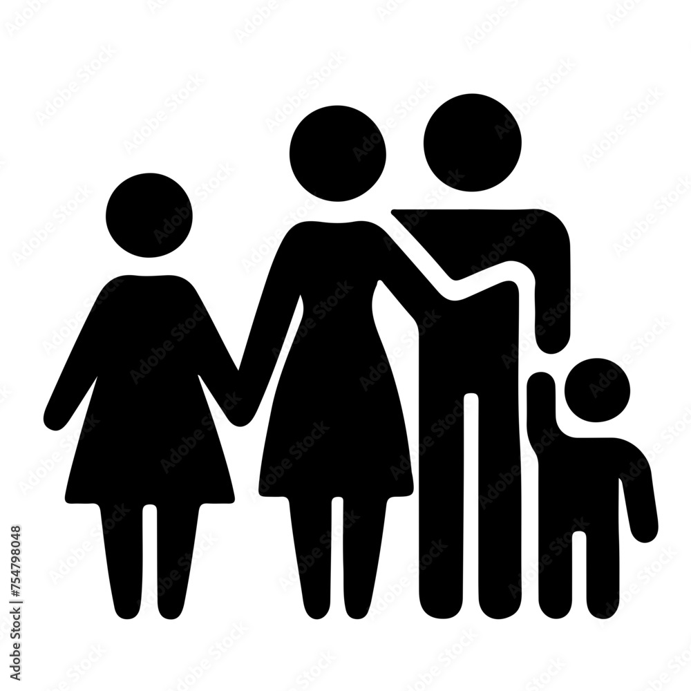 silhouette of family silhouette of family