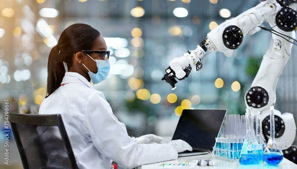 robot arm ,robotics and automation industry concept