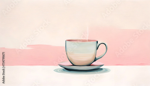 Beautiful abstract teatime art with copy space and texture