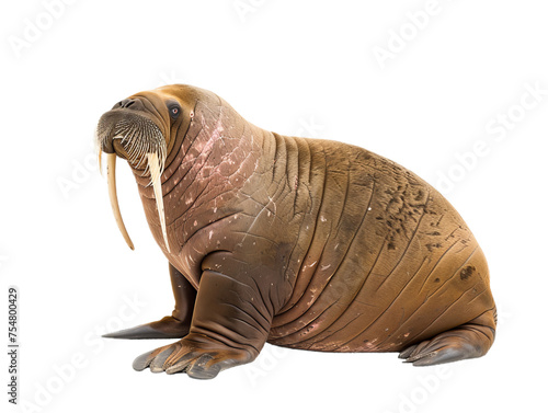 walrus cutout isolated on transparent png background photo