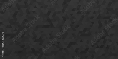 Abstract black seamless geometric low polygon pattern .geometric wall tile polygonal pattern design .abstract small mosaic tringles vector illustration ,business design template .