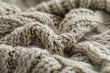 Textured Knitted Fabric Background in Beige with Reverse Stockinette Stitch Pattern