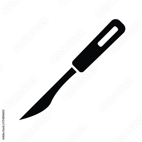 scalpel icon vector template design flat and simple