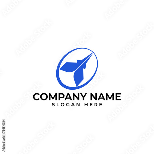 Plane take off with the rounded orbit and letter O for SEO and aviation in modern and sophisticated professional logo business