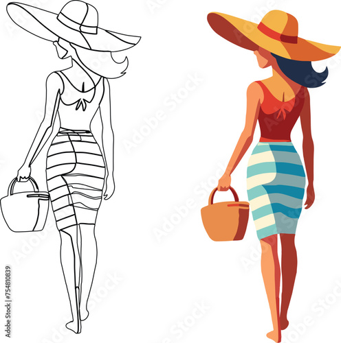 Fashionable woman in summer attire