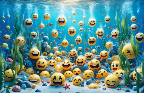 smiles under water