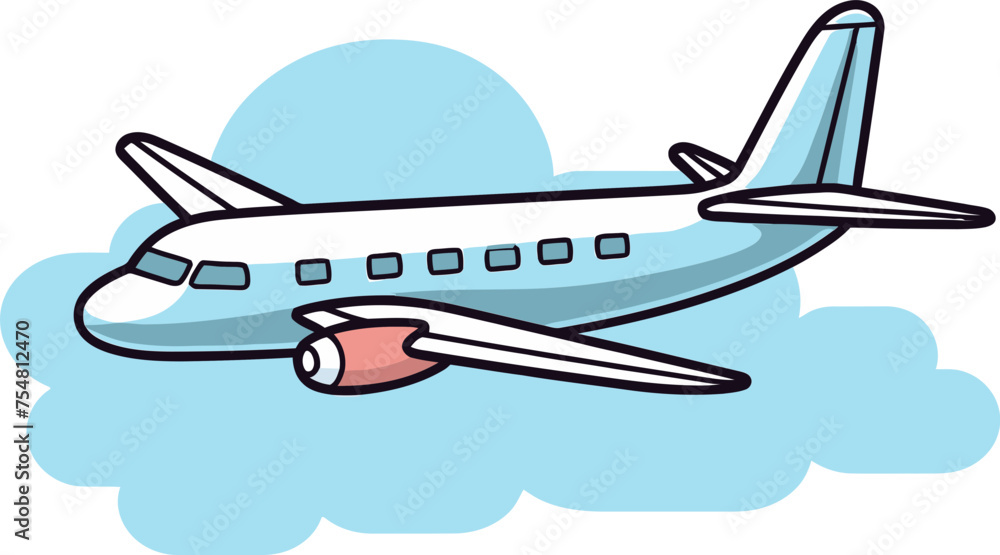 Into the unknown Airplane vector design