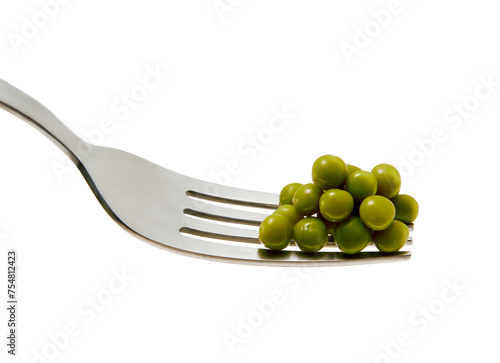 Peas fork isolated on transparent background.