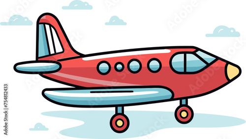 Into the great blue yonder Vector airplane illustration